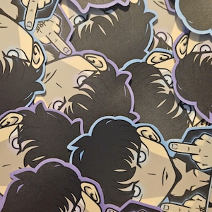 Chibi Solo Leveling 6&quot; Handmade Jinwoo Car Sticker/Decal Waterproof Vinyl , Funny Webtoon Anime Car Decal