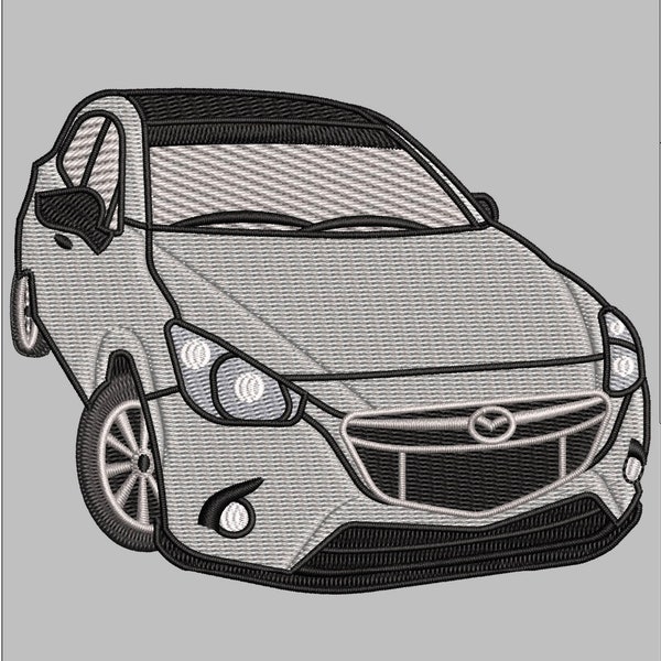 Mazda demio embroidery design Mazda demio machine file instant download