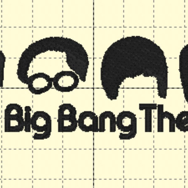 Big bang theory machine design Big bang theory embroidery file instant download