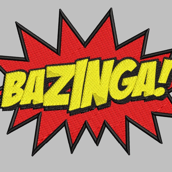 Bazinga machine design Big bang theory bazinga embroidery file instant download