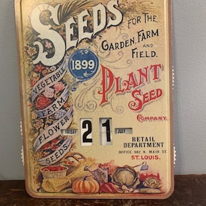 Retro Seed Planting Calendar