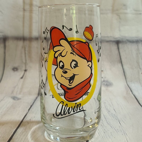 Vintage 1985 Alvin and the Chipmunks Glass