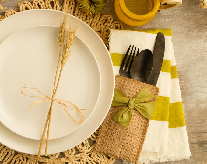 Message Maker Silverware Pouch Flatware Pouch Silverware Holder Party Table Setting Holiday