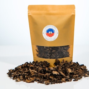 2.5 Oz Organic DjonDjon Mushroom from Haiti- New York Times Highlight | Very Clean Haitian Black Djon-djon Essential Spice for Djondjon Rice