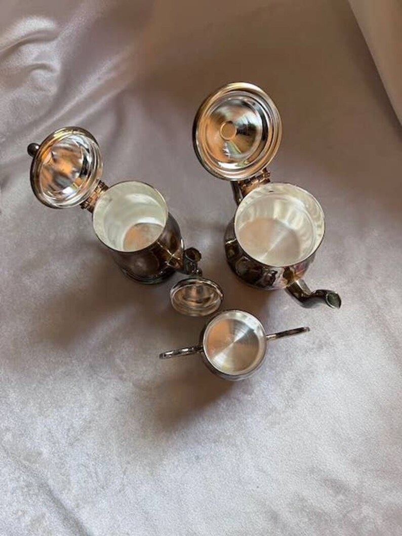 Godinger Silver Coffee Tea Sugar Set Etsy 