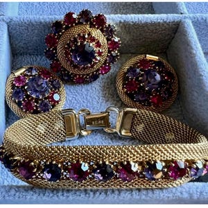Weiss Vintage Bracelet, Brooch and Earring set