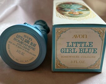 Avon Little Girl Blue Cologne Bottle in Box - Collectible - Etsy