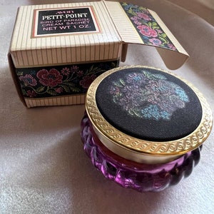 Avon Petit-Point Cream Sachet in Box - Collectible