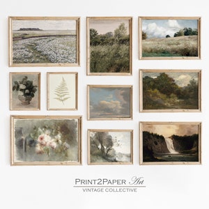 French Country Gallery Wall Art Set | Vintage Living Room Decor | PRINTABLE Collection of 10 | Digital DOWNLOAD