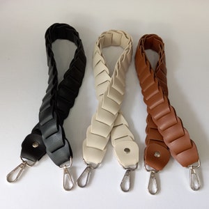 Geflochtener Gurt für Taschen,Taschengurte zum Aufhängen,Kunstleder-Taschenaufhänger,Schultertaschengurte