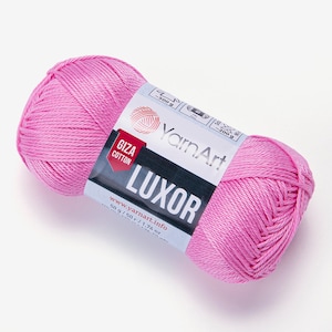 Yarnart Luxor,100% Mercerized Giza Cotton ,Knitting Yarn,Baby Yarn,Summer Yarn,Amigurumi Yarn ,1.76 Oz,136.70 Yds,Organic Yarn