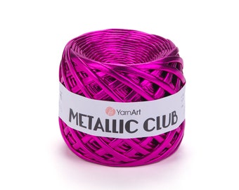 YARNART METALLIC CLUP-Metalıc T-shirt yarn,Bag  Yarn,Leather Look Yarn,Purse Yarn,Shiny Yarn,Accessories Yarn