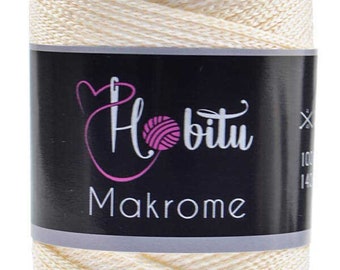 Hobitu Macrame  2 mm  100gr/140m/4 mm- 4,5 mm  Bag, Runner, Supla, Wall Ornament, Decorative Rugs and many more accessories