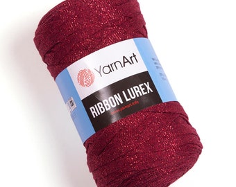 Yarnart Ribbon  Lurex,Crochet yarn,Accessories knitting Yarn,Shirt Yarn,Fabric Yarn,Bag Yarn,Rug,Cotton Ribbon Yarn