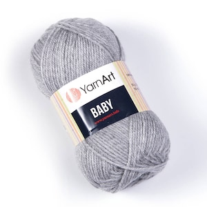 YarnArt Baby,Sport Yarn,100% Acrylic,1.76 Oz ,164 Yds,Knitting Yarn,Seasonal Yarn,Baby Yarn