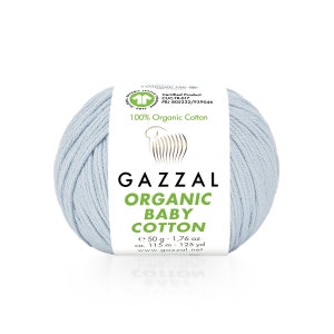 Gazzal biologische babykatoengaren, 50 gram, 115 meter, gehaakt amigurumi-garen, babykatoengaren, hypoallergeen garen, katoenen amigurumi-garen