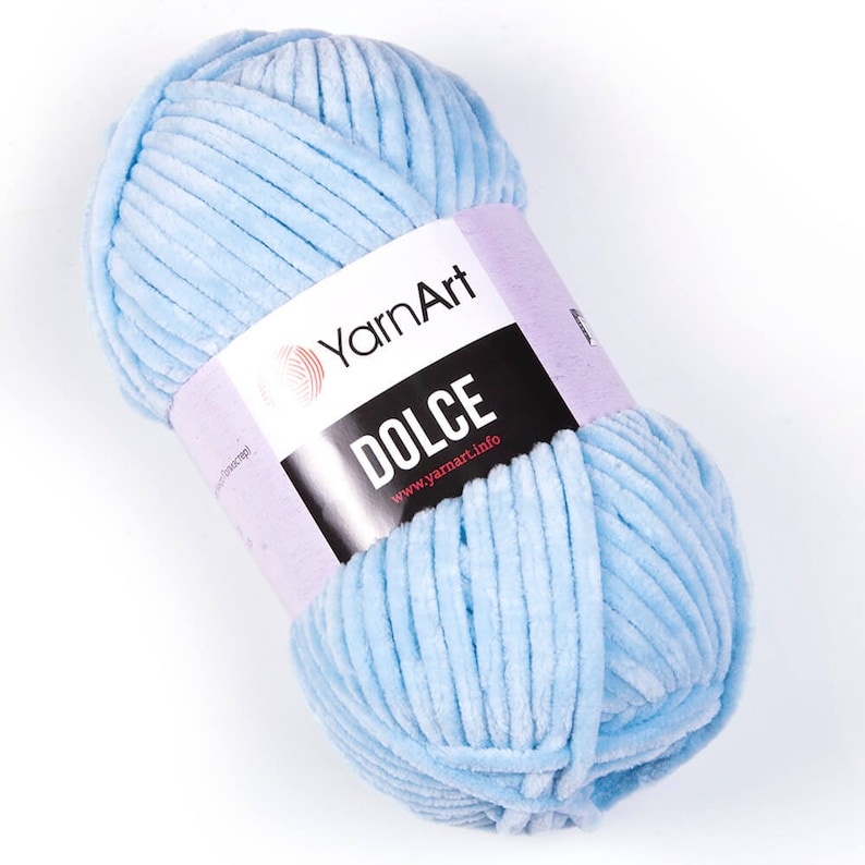 YARNART DOLCE, fil à tricoter velours, fil pour gilet, fil pour bébés, fil amigurumi, fil pour couverture, fil peluche, micropolyester image 1