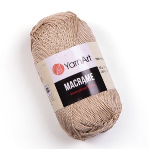 YARNART MACRAME, corda per macramè in 100% poliestere, macramè all&#39;uncinetto, cordino per macramè, borsa per macramè, cordino per artigianato, tappeto per macramè