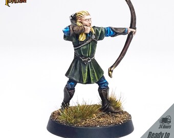 Legolas Painted miniature, Middle Earth Strategy Battle Game. Lord of the Rings, MESBG Hobbit, D&D. Fellowship of the Ring