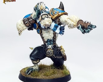 POMALOWANY zespół Skrorg Snowpelt Norse Blood Bowl. Miniatury Fantasy Football na zamówienie premium.