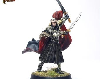 Painted Thranduil miniature MESBG, Middle Earth Strategy Battle Game. Hand painted miniature