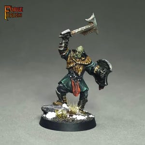 Painted Mordor Orc Captain. Premium level Painted Miniatures. MESBG Hand Painted miniature
