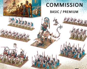 Painting Commission Tomb Kings for Warhammer Old World. Undead, Khemri, Nehekhara. painted miniatures fantasy