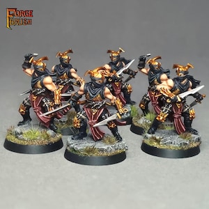 PAINTED Dragon Cult Acolytes miniatures. Easterling Dragon Cult. Middle Earth Strategy Battle Game. Commission Painting. Hand Painted