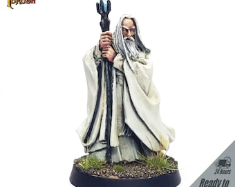 PAINTED Saruman, the Two Towers. MESBG Hand Painted miniature. Middle Earth Strategy Battle Game
