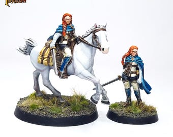 POMALOWANA Héra, córka Helma, ZLECENIE MALARSKIE, Strategiczna gra bitewna w Śródziemiu. Helm, Angmar, Wulf. Ręcznie malowana figurka