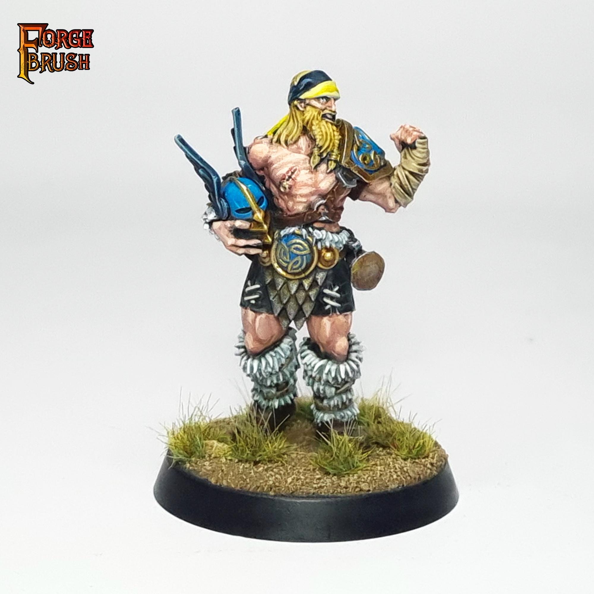 PAINTED Ivar Eriksson Norse Blood Bowl Team. Premium Painting