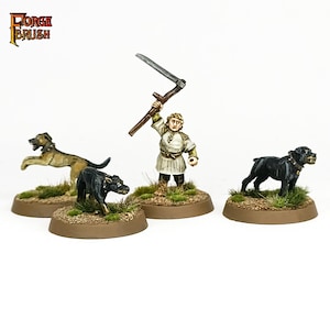 Painted Farmer Maggot & Hounds. MESBG PAINTING COMMISSION Premium Tabletop