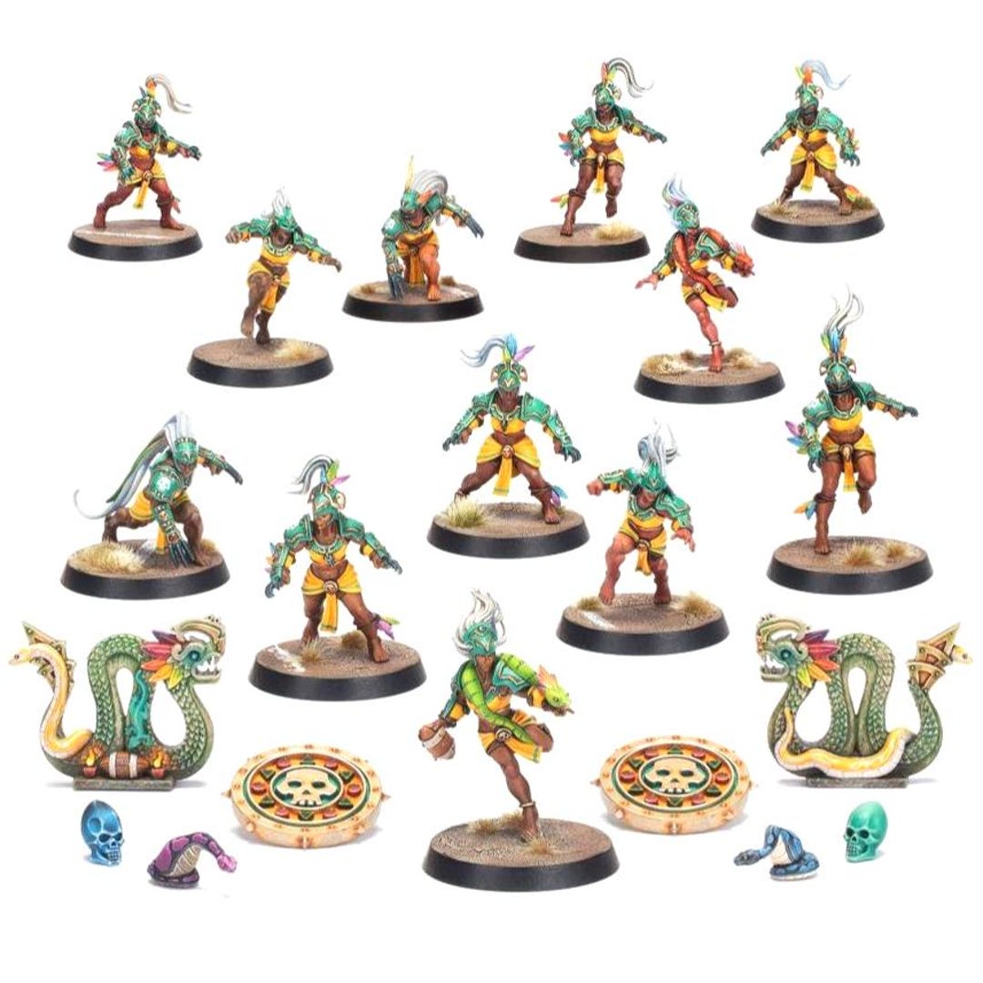 PAINTED Blood Bowl Kara Temple Harpies. Premium Painting
