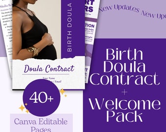 Birth Doula Contract & Welcome Packet | Business Forms (Canva)