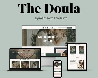 Squarespace Website Template | THE DOULA|  Midwife | Coach | Course | Yoga