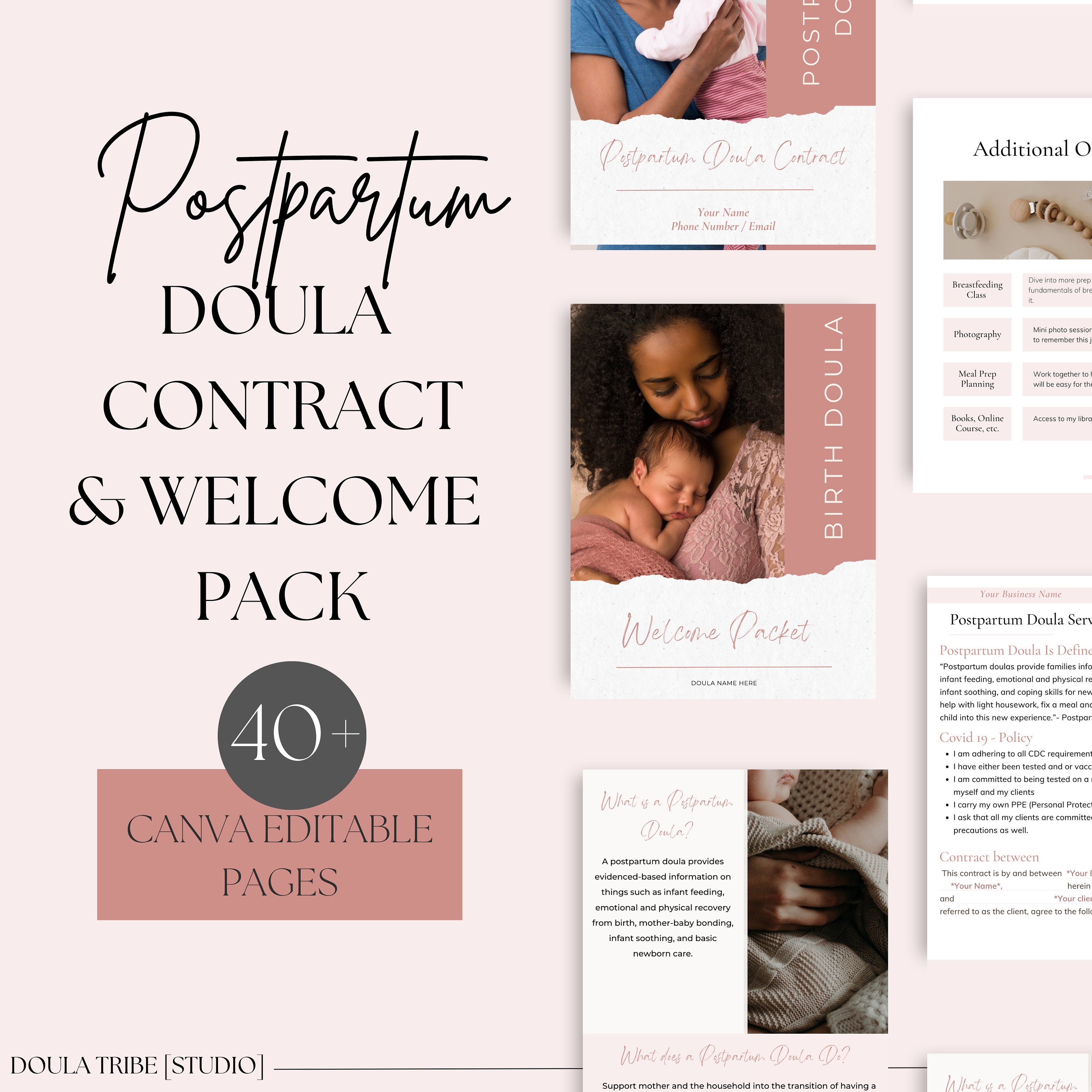 Postpartum Doula Contract & Packet Doula Midwife Etsy