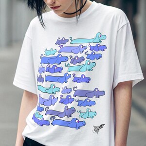 Dachshund Unisex T-Shirt (USA), Hand-Drawn and Designed, Sausage Dog Shirt, Dog Shirt, Dog Lover Gift, Dog Drawing, Gift for Dog Lover