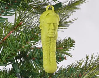 Picolas Cage Christmas Ornament - Funny Nicolas Cage Holiday Ornament! - Same Day Shipping!