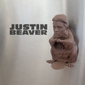 Justin Beaver Fridge Magnet - Funny Justin Bieber Refrigerator Magnet! - FAST SHIPPING!
