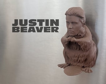 Justin Beaver Fridge Magnet - Funny Justin Bieber Refrigerator Magnet! - FAST SHIPPING!