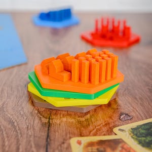Set of 6 - Settlers of Catan Hex Piece Organizers - SAME DAY SHIPPING!