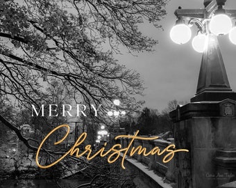 Merry Christmas *Digital Download* Postcard w/ Envelope, Michigan St Bridge, South Bend Indiana