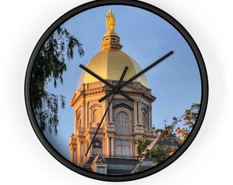 Notre Dame Golden Dome Wall Clock | Original Photography Art