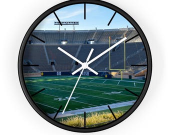 Notre Dame Stadium Wooden Wall Clock | Original Photography