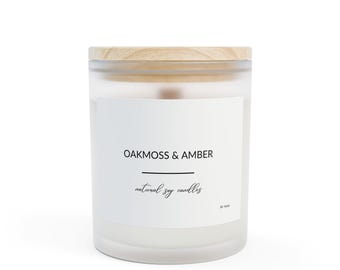 Frosted Glass Candle, 11oz