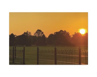 University of Notre Dame | Sunset over McGlinn Fields | Canvas Print Photography