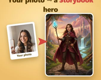 Personalized Storybook From Photo | Custom Illustrated Story Gift (PDF)