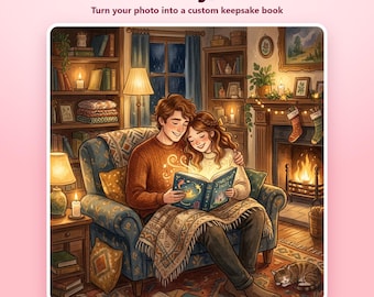 Personalized Couple Story Book | Custom Comic, Watercolor Keepsake (PDF)