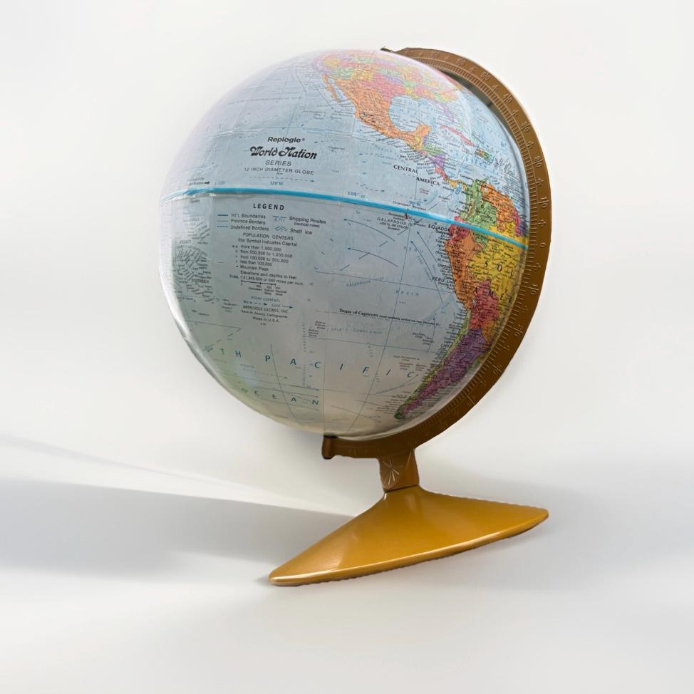 Replogle World Nation Globe | Post-USSR Era | Replogle Reference Globe | 12 in | Topographical
