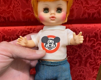 Mickey Mouse Club Mouseketeer 8" Puppe Rote Haare | Blinkend | Horsman | Disney | Jahrgang 1971